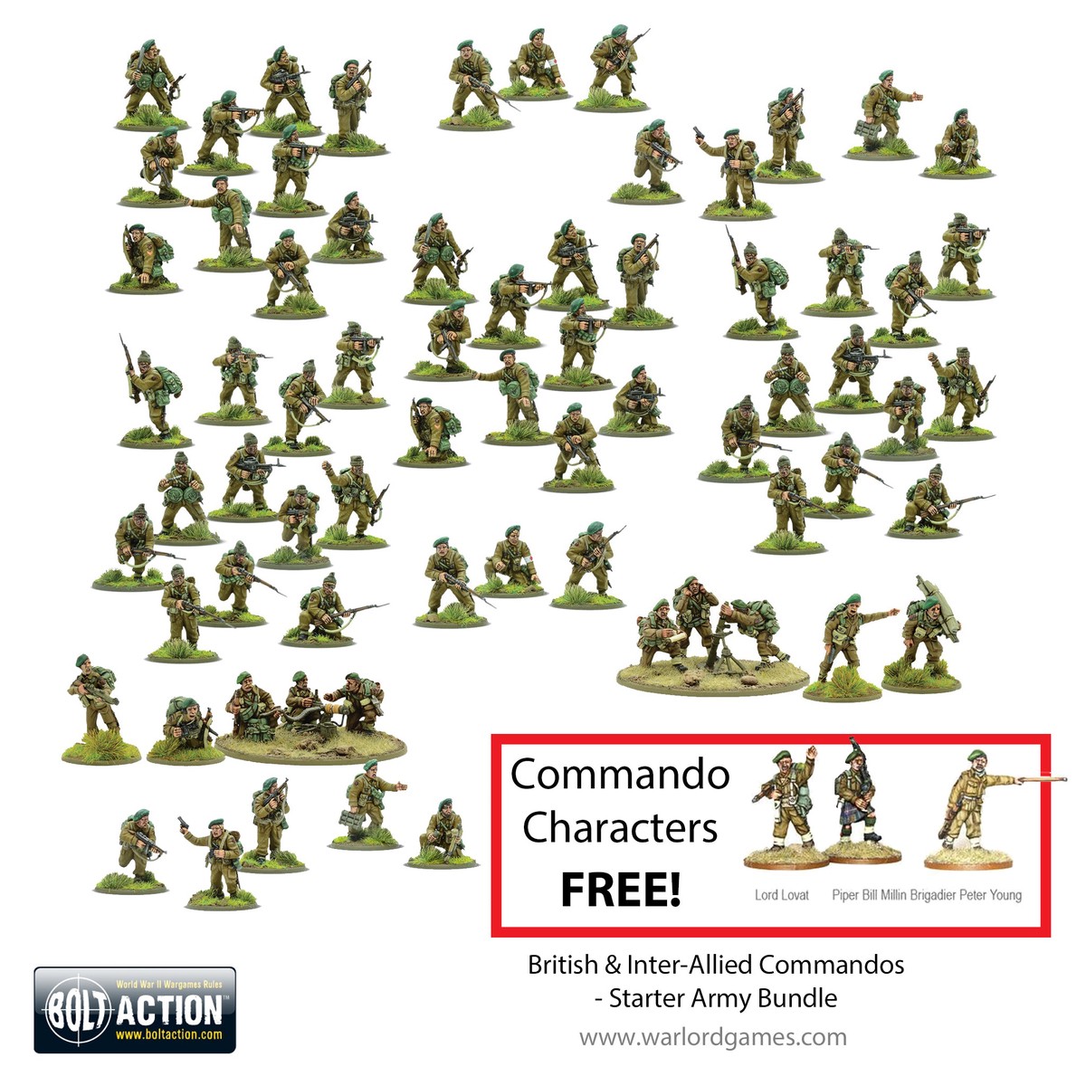British & Inter-Allied Commandos Starter Army Bundle